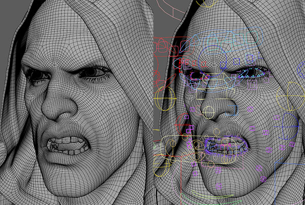 Assassin Creed Valhalla Rigs Assassin Creed facial rig close-up